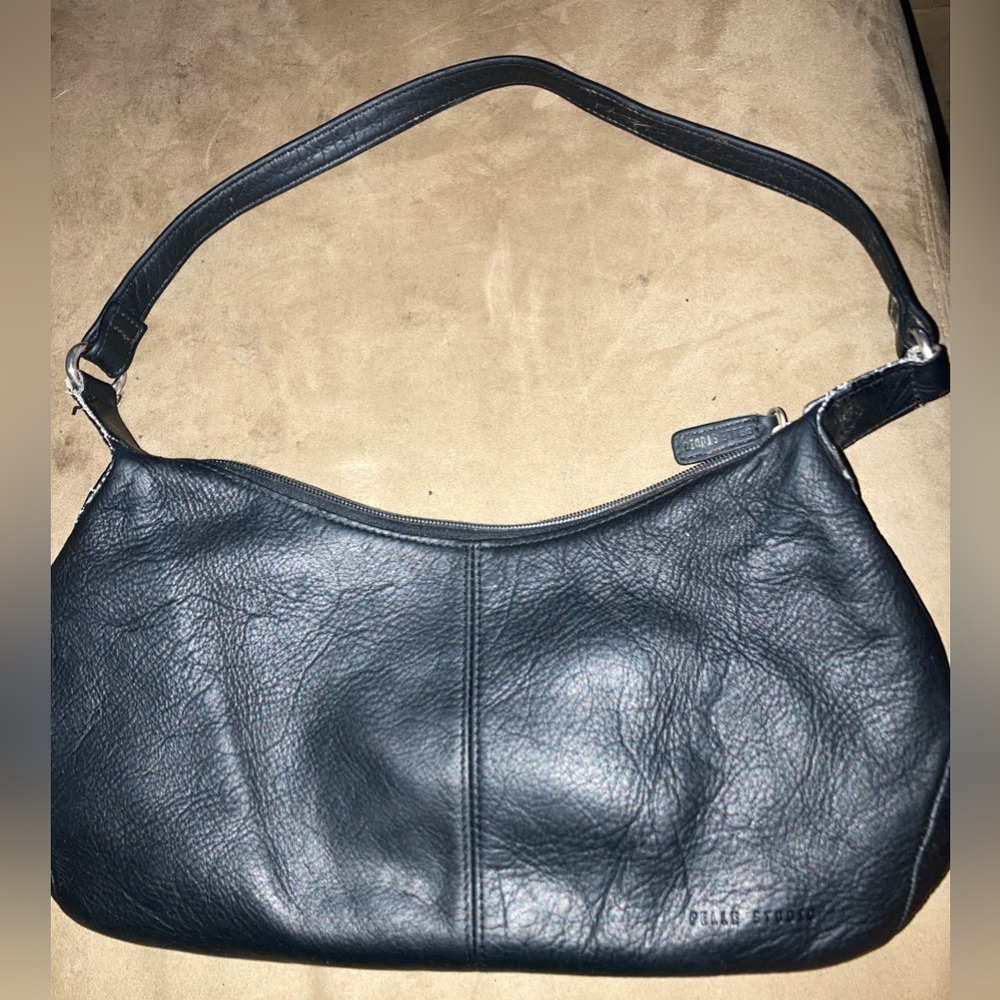 Pelle studio black leather vintage medium bag